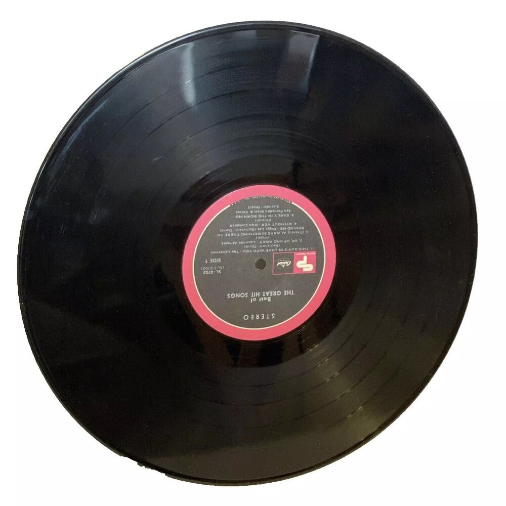 RECORD ONLY Best Of The Great Hit Songs (Vinyl) Creative Products SL-6702 Good+